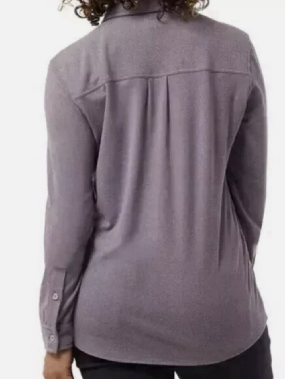 32 Degrees Fleece Lavender-Purple Cozy Knit Fleece Button-Up Shirt -Women’s - Picture 4 of 10